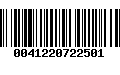 Código de Barras 0041220722501