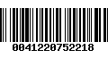 Código de Barras 0041220752218