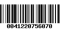 Código de Barras 0041220756070