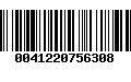 Código de Barras 0041220756308