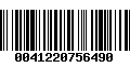 Código de Barras 0041220756490