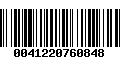 Código de Barras 0041220760848