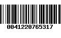 Código de Barras 0041220765317