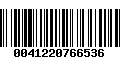 Código de Barras 0041220766536