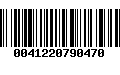 Código de Barras 0041220790470