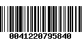 Código de Barras 0041220795840