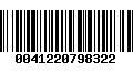 Código de Barras 0041220798322