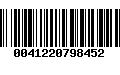 Código de Barras 0041220798452