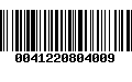 Código de Barras 0041220804009