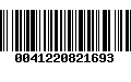 Código de Barras 0041220821693