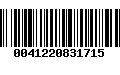 Código de Barras 0041220831715