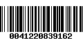 Código de Barras 0041220839162