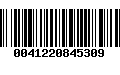 Código de Barras 0041220845309