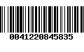 Código de Barras 0041220845835