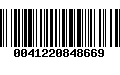 Código de Barras 0041220848669