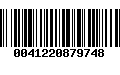 Código de Barras 0041220879748