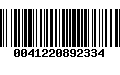 Código de Barras 0041220892334