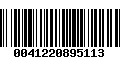 Código de Barras 0041220895113