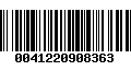 Código de Barras 0041220908363