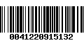 Código de Barras 0041220915132