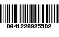 Código de Barras 0041220925582