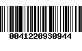 Código de Barras 0041220930944