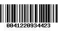 Código de Barras 0041220934423