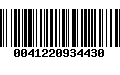 Código de Barras 0041220934430