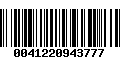 Código de Barras 0041220943777