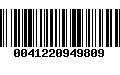 Código de Barras 0041220949809