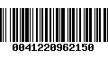 Código de Barras 0041220962150