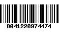 Código de Barras 0041220974474