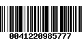 Código de Barras 0041220985777