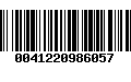 Código de Barras 0041220986057