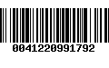 Código de Barras 0041220991792