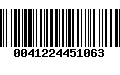 Código de Barras 0041224451063