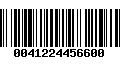 Código de Barras 0041224456600