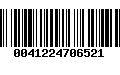 Código de Barras 0041224706521