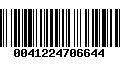 Código de Barras 0041224706644