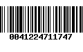 Código de Barras 0041224711747