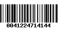 Código de Barras 0041224714144