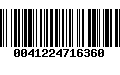 Código de Barras 0041224716360