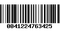 Código de Barras 0041224763425