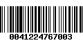 Código de Barras 0041224767003