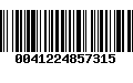 Código de Barras 0041224857315