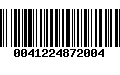 Código de Barras 0041224872004