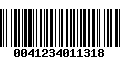 Código de Barras 0041234011318