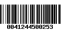 Código de Barras 0041244500253