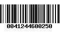 Código de Barras 0041244600250