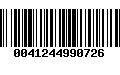 Código de Barras 0041244990726